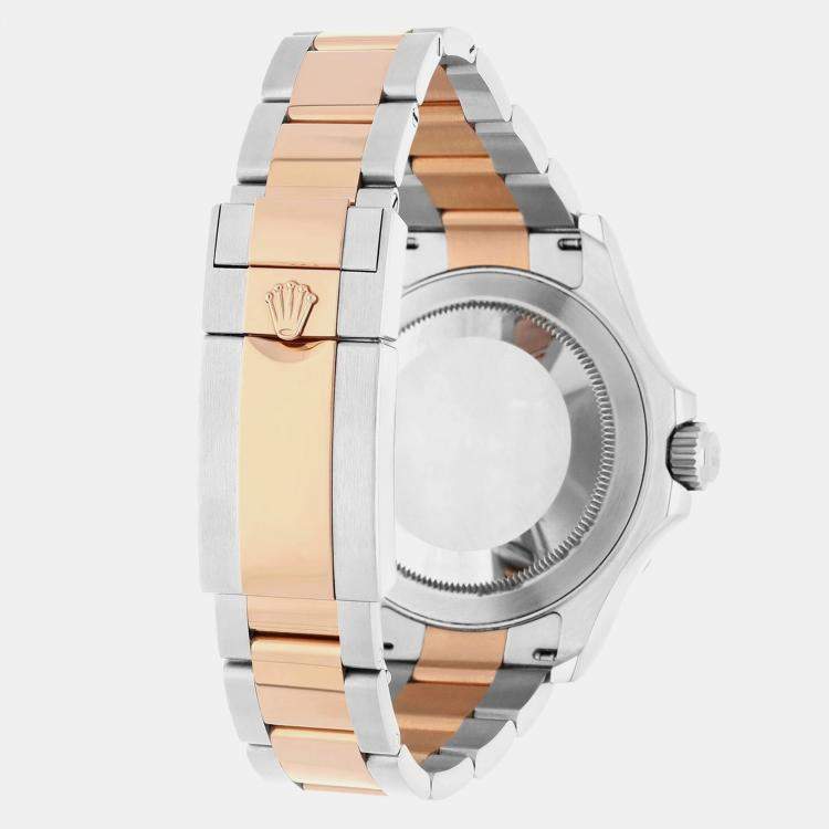 Pre Owned Rolex Yacht-Master 126621 Automatic Black 18k Rose Gold Stainless Steel Men's Wristwatch 40 mm
