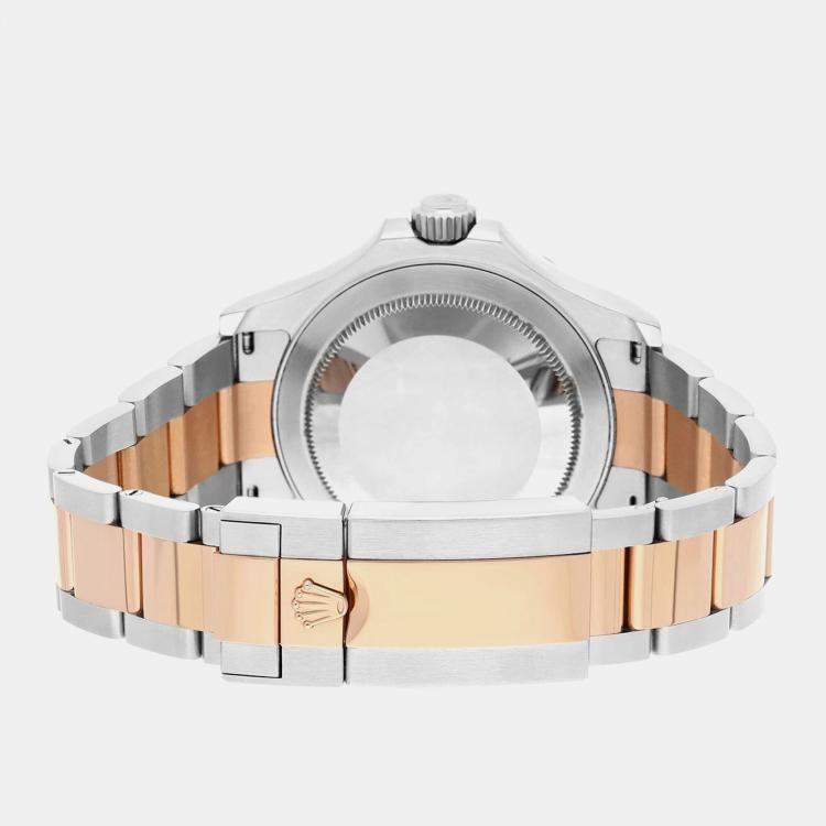 Pre Owned Rolex Yacht-Master 126621 Automatic Black 18k Rose Gold Stainless Steel Men's Wristwatch 40 mm