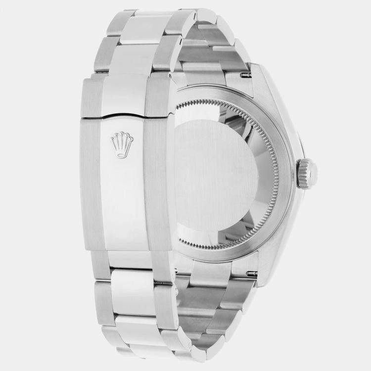 Pre Owned Rolex Sky-Dweller 326934 Automatic Black 18k White Gold Stainless Steel Men's Wristwatch 42 mm