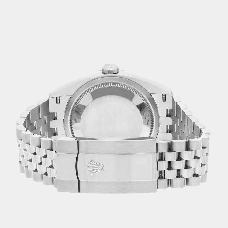 Pre Owned Rolex Datejust 126234 Automatic Black Stainless Steel Men's Wristwatch 36 mm