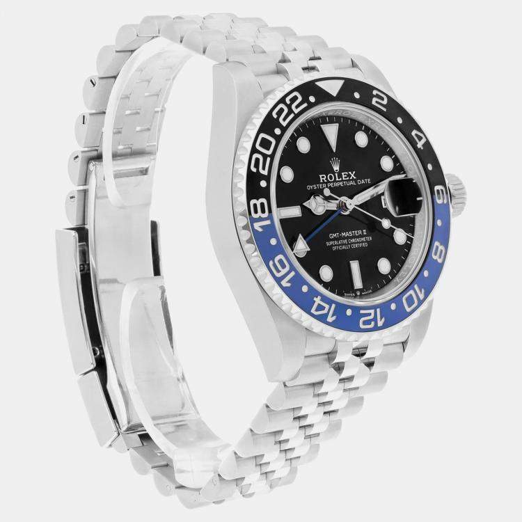 Pre Owned Rolex GMT-Master II 126710BLNR Automatic Black Stainless Steel Men's Wristwatch 40 mm