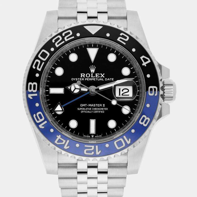 Pre Owned Rolex GMT-Master II 126710BLNR Automatic Black Stainless Steel Men's Wristwatch 40 mm