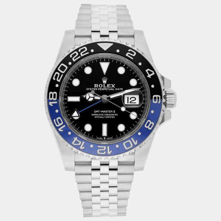Pre Owned Rolex GMT-Master II 126710BLNR Automatic Black Stainless Steel Men's Wristwatch 40 mm