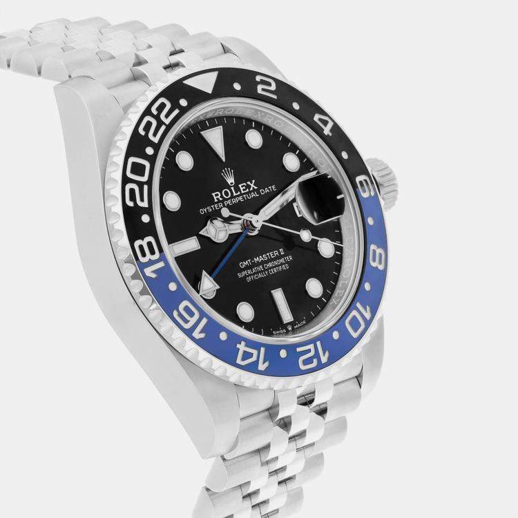 Pre Owned Rolex GMT-Master II 126710BLNR Automatic Black Stainless Steel Men's Wristwatch 40 mm