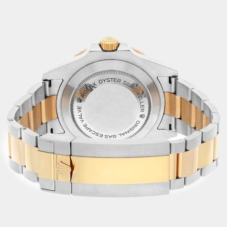 Pre Owned Rolex Black 18k Yellow Gold Stainless Steel Sea-Dweller 126603 Automatic Men's Wristwatch 43 mm