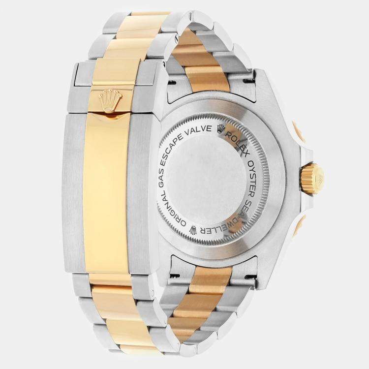 Pre Owned Rolex Black 18k Yellow Gold Stainless Steel Sea-Dweller 126603 Automatic Men's Wristwatch 43 mm