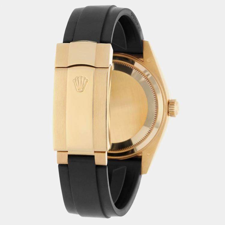 Pre Owned Rolex Sky-Dweller 336238 Automatic Black 18k Yellow Gold Men's Wristwatch 42 mm