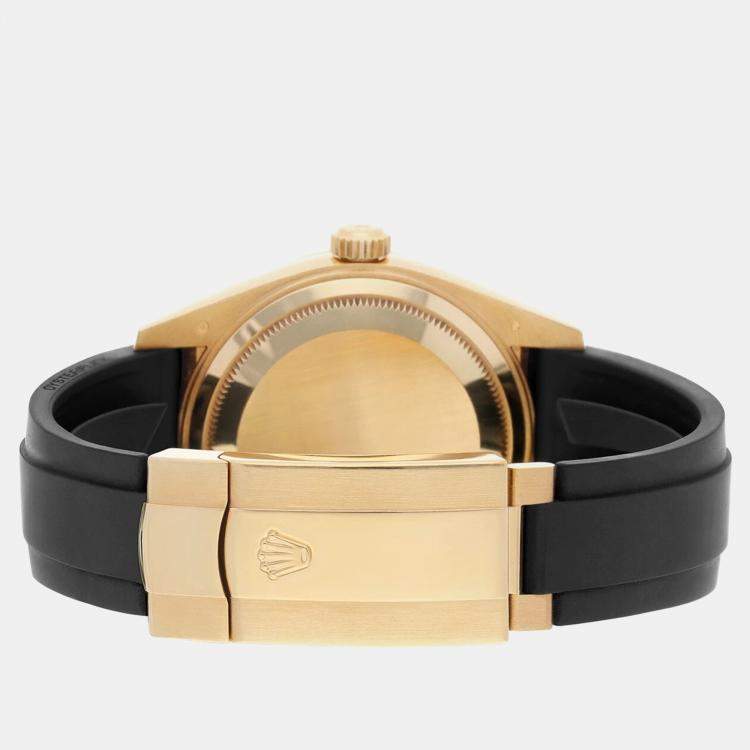 Pre Owned Rolex Sky-Dweller 336238 Automatic Black 18k Yellow Gold Men's Wristwatch 42 mm