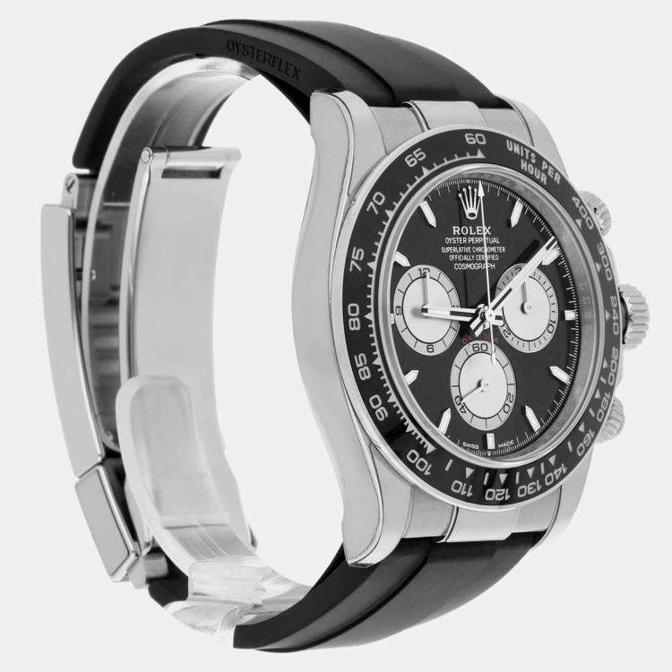 Pre Owned Rolex Cosmograph Daytona 126519LN-0002 Automatic Black 18k White Gold Men's Wristwatch 40 mm