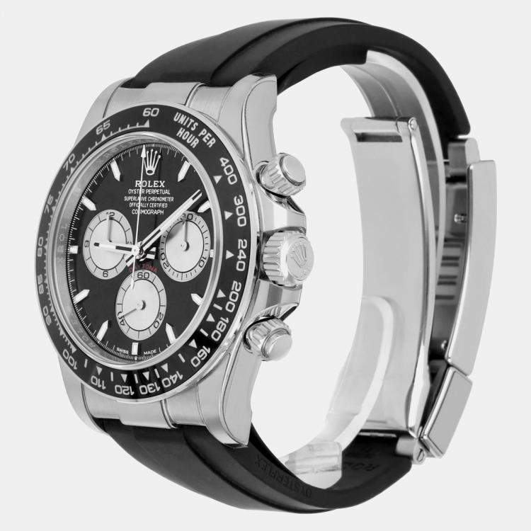 Pre Owned Rolex Cosmograph Daytona 126519LN-0002 Automatic Black 18k White Gold Men's Wristwatch 40 mm