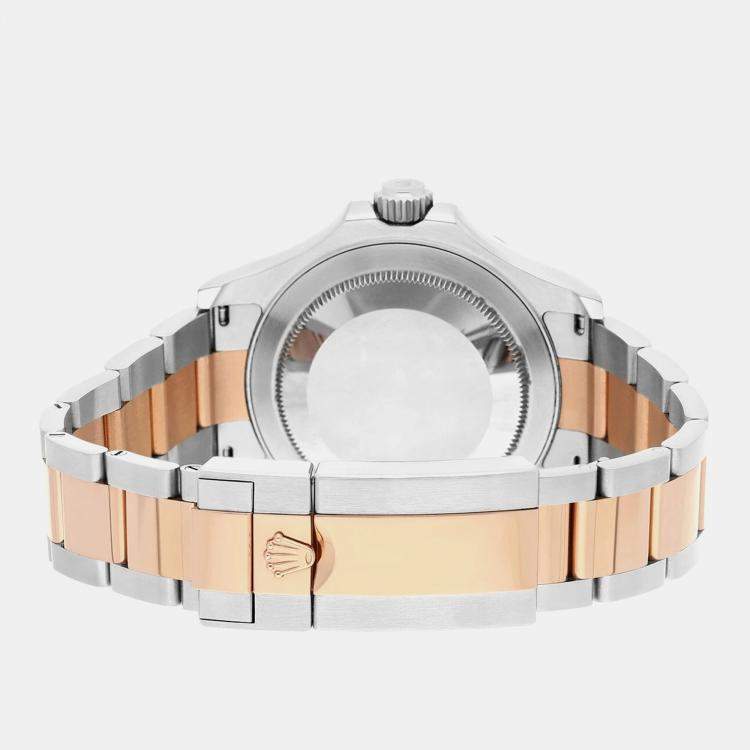 Pre Owned Rolex Yacht-Master 126621 Automatic Black 18k Rose Gold Stainless Steel Men's Wristwatch 40 mm