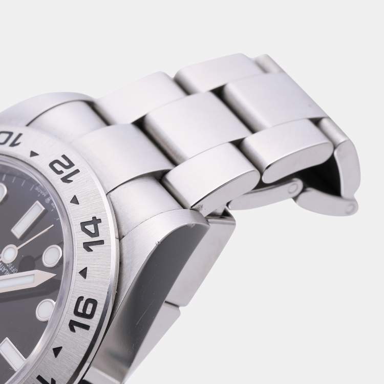 Pre Owned Rolex Black Stainless Steel Explorer II 226570 Men's Wristwatch 41.5 mm