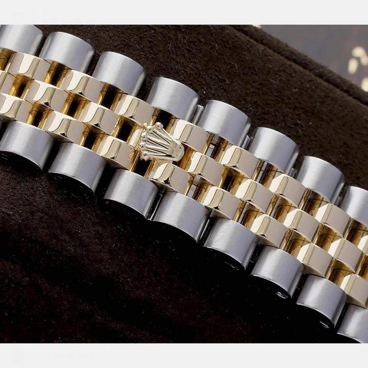 Pre Owned Rolex Datejust 116233 Automatic Champagne 18k Yellow Gold Stainless Steel Men's Wristwatch 36 mm