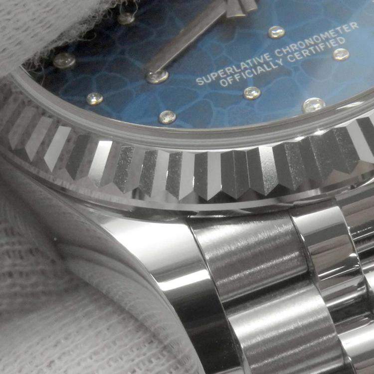 Pre Owned Rolex Datejust 278274 Automatic Blue 18k White Gold Stainless Steel Men's Wristwatch 31 mm