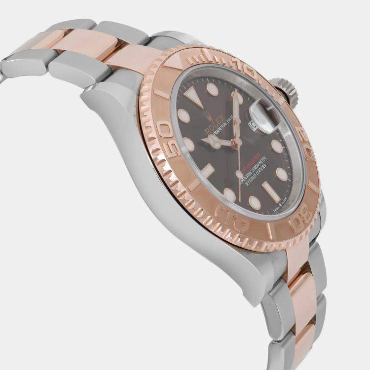 Pre Owned Rolex Yacht Master 126621 Automatic Chocolate Dial 18K Rose Gold Stainless Steel Men's Wristwatch 40 mm