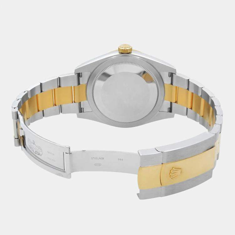 Pre Owned Rolex Sky Dweller 326933 Automatic White Dial Stainless Steel 18K Yellow Gold Men's Wristwatch 42 mm