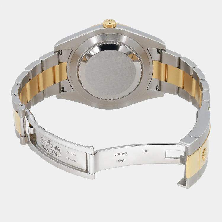 Pre Owned Rolex Datejust II 116333 Automatic Black Dial 18K Yellow Gold Stainless Steel Men's Wristwatch 41 mm