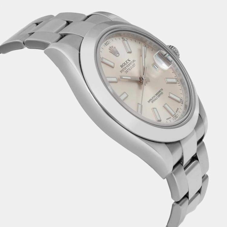 Pre Owned Rolex Datejust II 116300 Automatic Silver Dial Stainless Steel Men's Wristwatch 41 mm