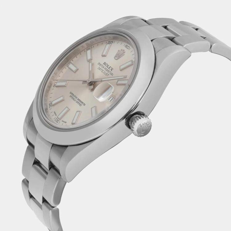 Pre Owned Rolex Datejust II 116300 Automatic Silver Dial Stainless Steel Men's Wristwatch 41 mm