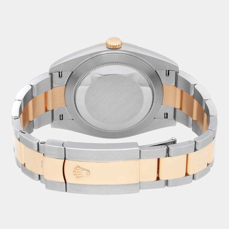 Pre Owned Rolex Datejust 126333 Automatic Champagne Diamond Dial 18K Yellow Gold Stainless Steel Men's Wristwatch 41 mm