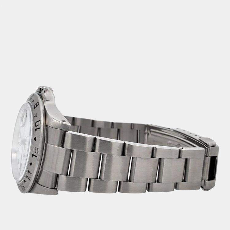 Pre Owned Rolex Explorer II  16570 Automatic White Stainless Steel Men's Wristwatch 40 mm