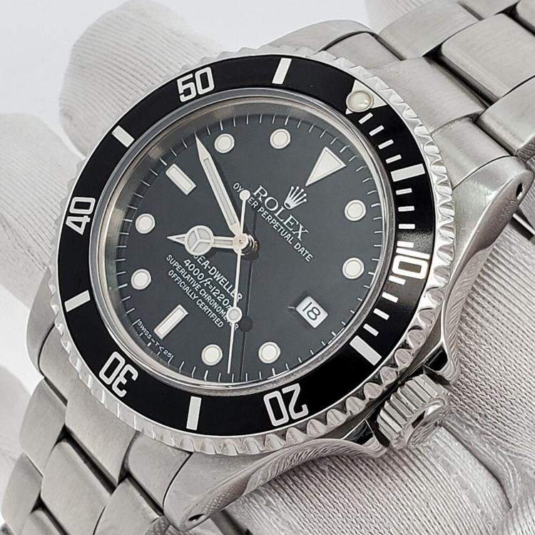Pre Owned Rolex Sea-Dweller 16600 Automatic Black Stainless Steel Men's Wristwatch 40 mm