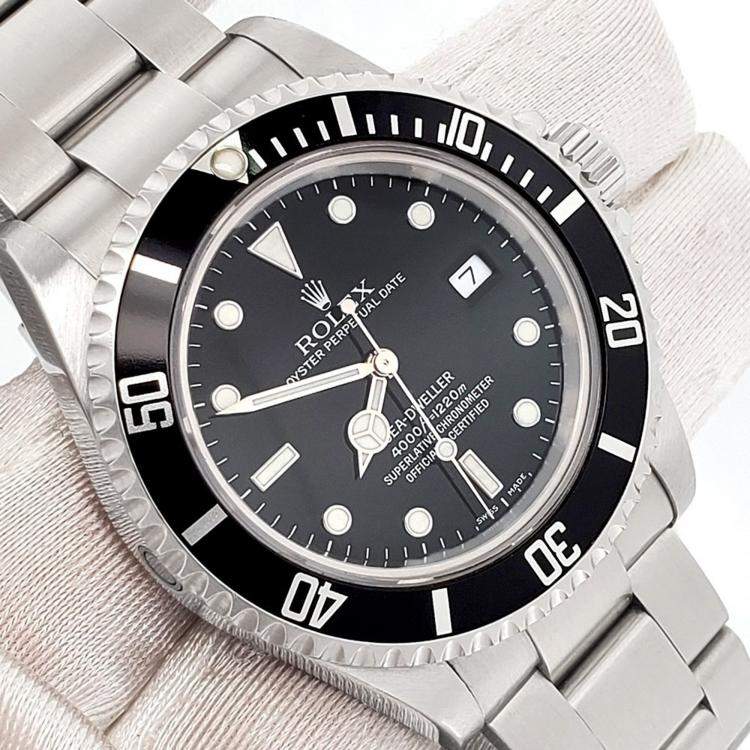 Pre Owned Rolex Sea-Dweller 16600 Automatic Black Stainless Steel Men's Wristwatch 40 mm