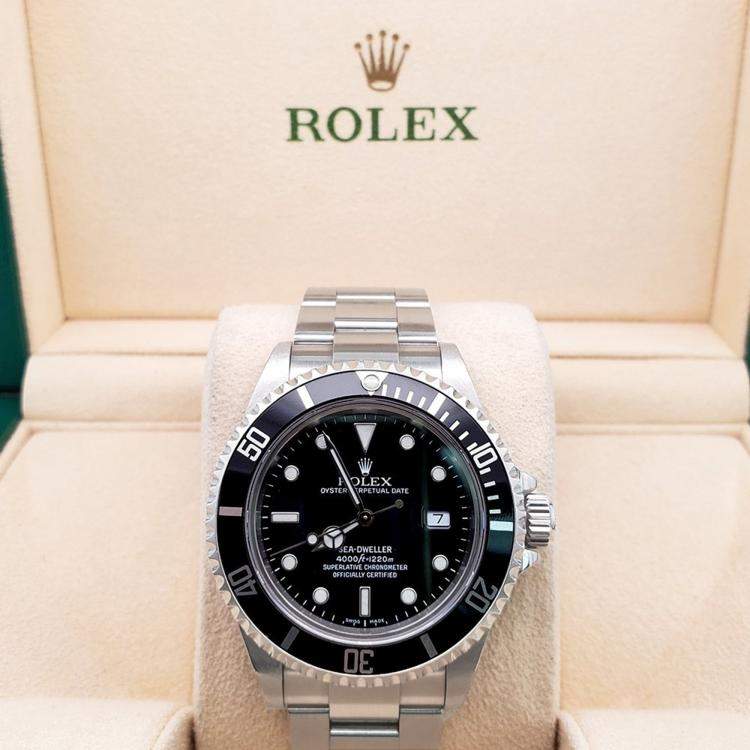 Pre Owned Rolex Sea-Dweller 16600 Automatic Black Stainless Steel Men's Wristwatch 40 mm