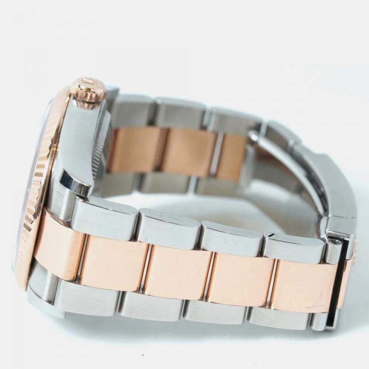 Pre Owned Rolex Datejust 126231 Automatic White 18K Rose Gold Stainless Steel Men’s Wristwatch 36 mm