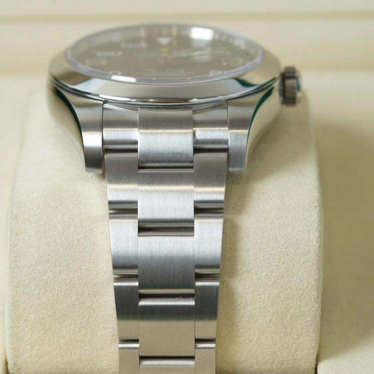 Pre Owned Rolex Air-King 116900 Automatic Black Stainless Steel Men's Wristwatch 40 mm