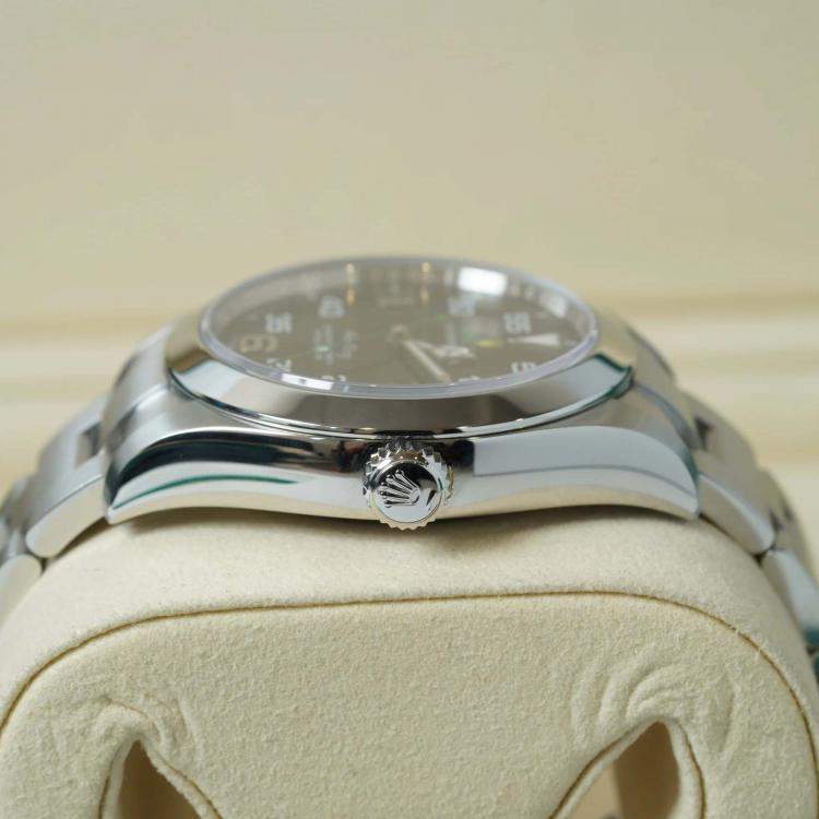Pre Owned Rolex Air-King 116900 Automatic Black Stainless Steel Men's Wristwatch 40 mm