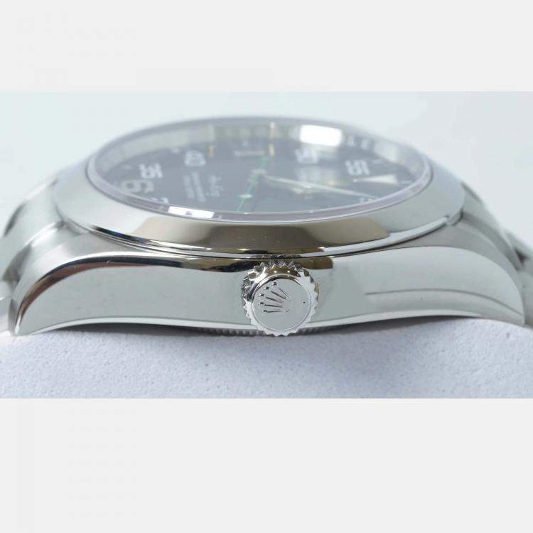 Pre Owned Rolex Air-King 116900 Automatic Black Stainless Steel Men's Wristwatch 40 mm