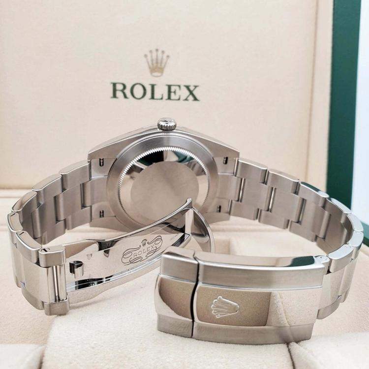 Pre Owned Rolex Datejust 126300 Automatic Blue Stainless Steel Men's Wristwatch 41 mm