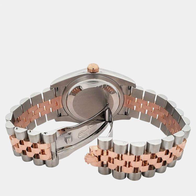 Pre Owned Rolex Datejust 116231 Automatic Pink 18K Rose Gold Stainless Steel Men’s Wristwatch 36 mm