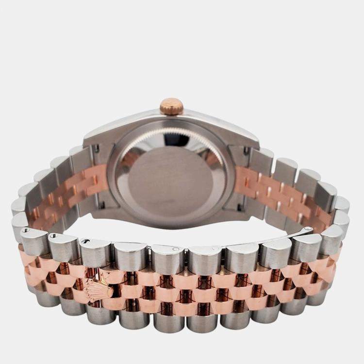 Pre Owned Rolex Datejust 116231 Automatic Pink 18K Rose Gold Stainless Steel Men’s Wristwatch 36 mm