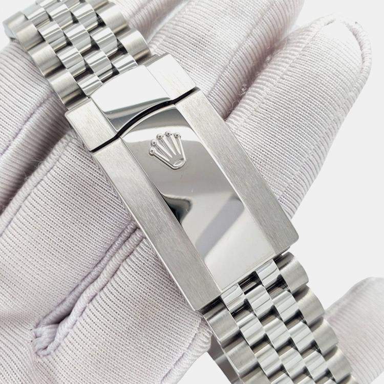 Pre Owned Rolex Datejust 126300 Automatic White Stainless Steel Men’s Wristwatch 41 mm