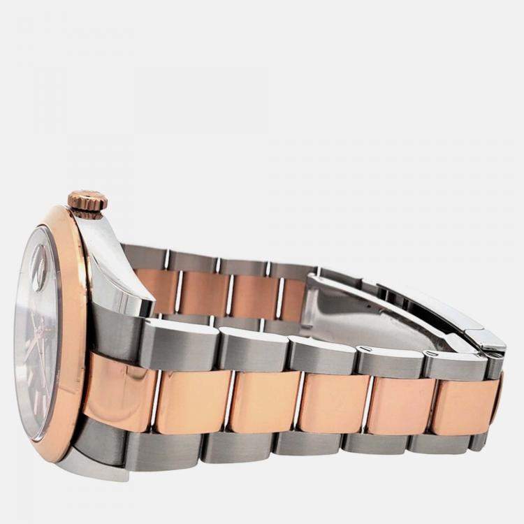Pre Owned Rolex Datejust 126301 Automatic Chocolate 18K Rose Gold Stainless Steel Men’s Wristwatch 41 mm