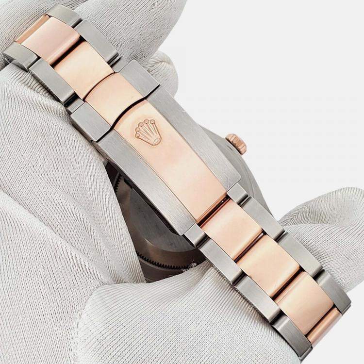 Pre Owned Rolex Datejust 126301 Automatic Chocolate 18K Rose Gold Stainless Steel Men’s Wristwatch 41 mm
