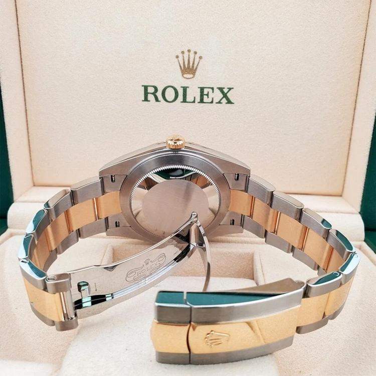 Pre Owned Rolex Datejust 126303 Automatic Slate 18K Yellow Gold Stainless Steel Men’s Wristwatch 41 mm
