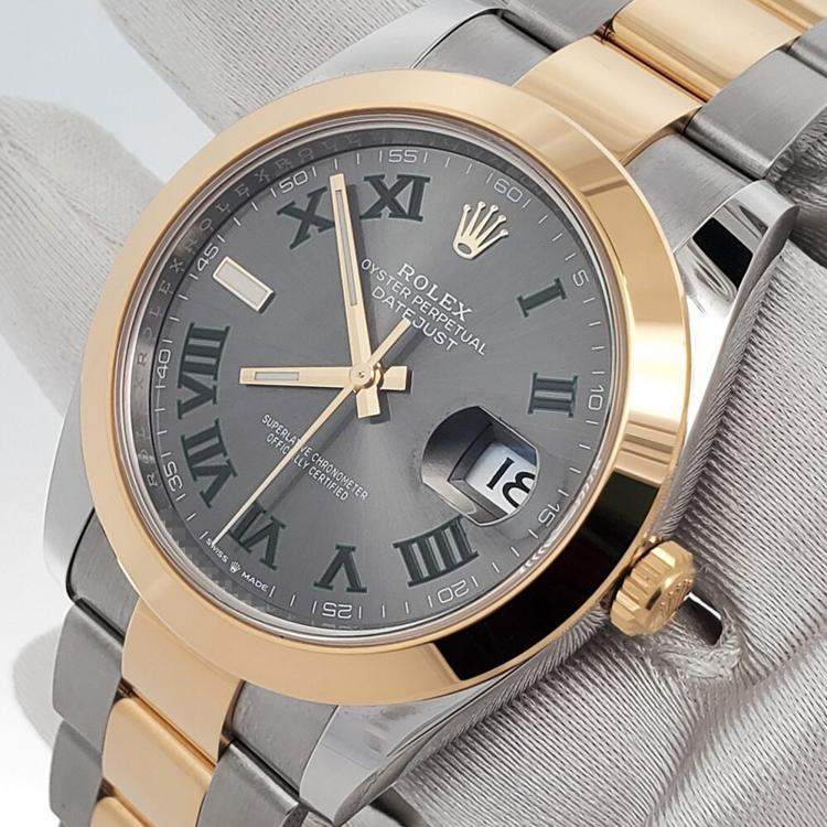 Pre Owned Rolex Datejust 126303 Automatic Slate 18K Yellow Gold Stainless Steel Men’s Wristwatch 41 mm