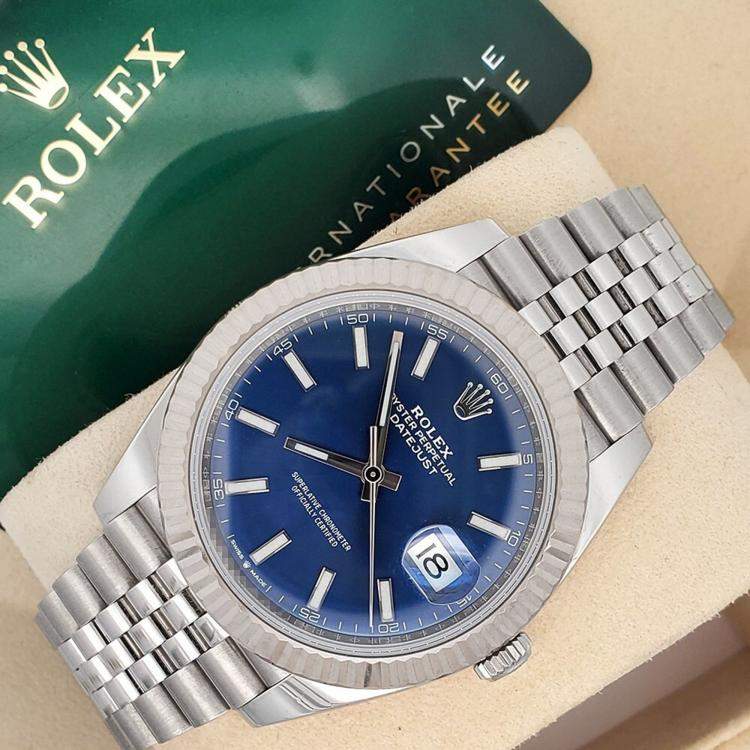 Pre Owned Rolex Datejust 126334 Automatic Blue 18K White Gold Men’s Wristwatch 41 mm