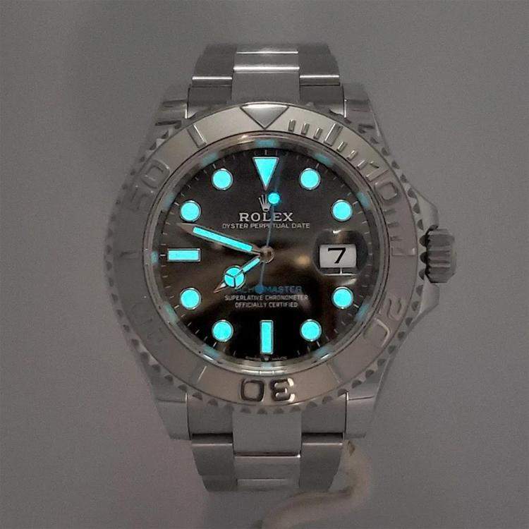 Pre Owned Rolex Yacht Master 126622 Automatic Rhodium Platinum Stainless Steel Men’s Wristwatch 40 mm