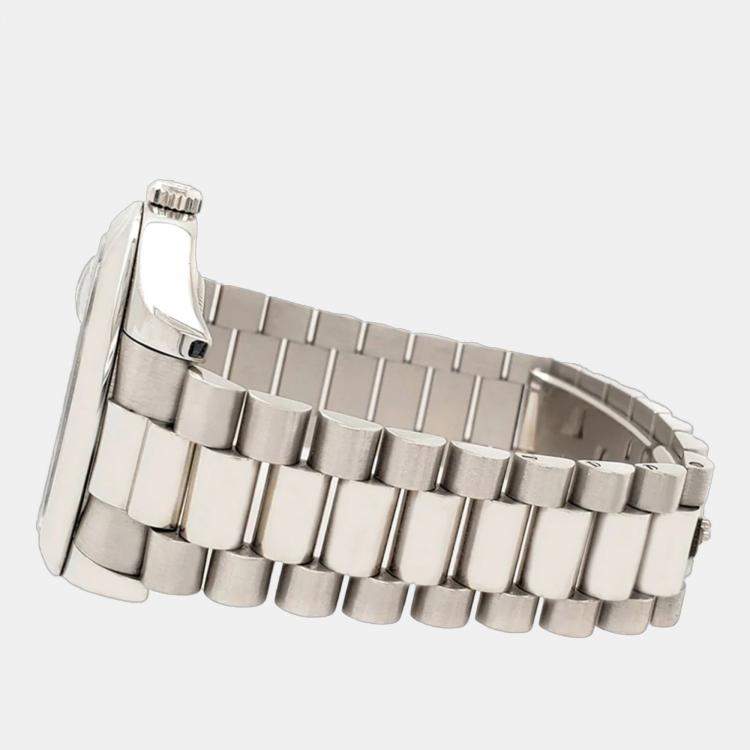 Pre Owned Rolex Day-Date II 218206 Automatic Ice Blue Platinum Men’s Wristwatch 40 mm