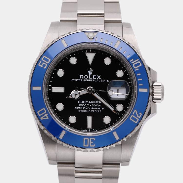 Pre Owned Rolex  Submariner 126619LB Blue/Black Dial 18k White Gold Automatic Men's Wristwatch 41 mm