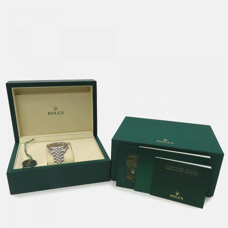 Pre Owned Rolex Datejust 126334 Automatic Grey Stainless Steel Men's Wristwatch 41 mm
