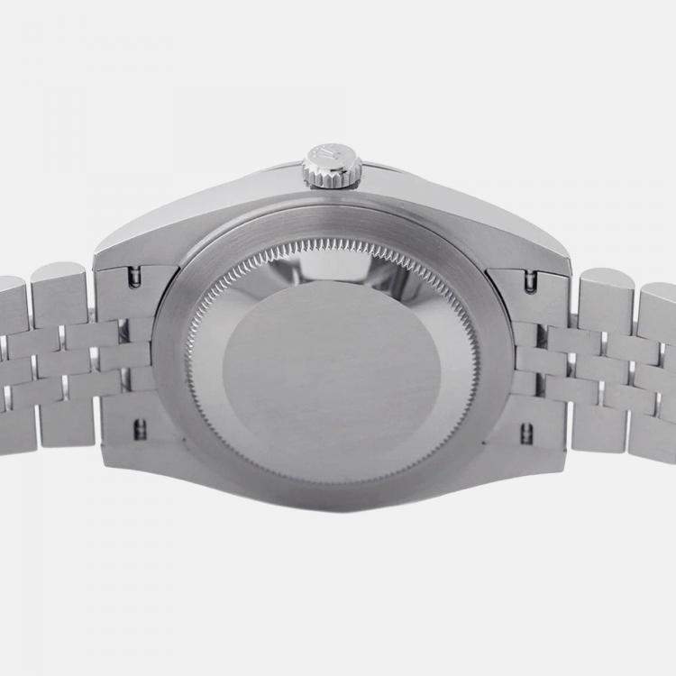 Pre Owned Rolex Datejust 126334 Automatic Grey Stainless Steel Men's Wristwatch 41 mm