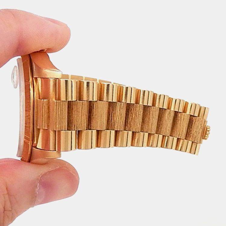 Pre Owned Rolex Day-Date 18248 Automatic White 18K Yellow Gold Men’s Wristwatch 36 mm