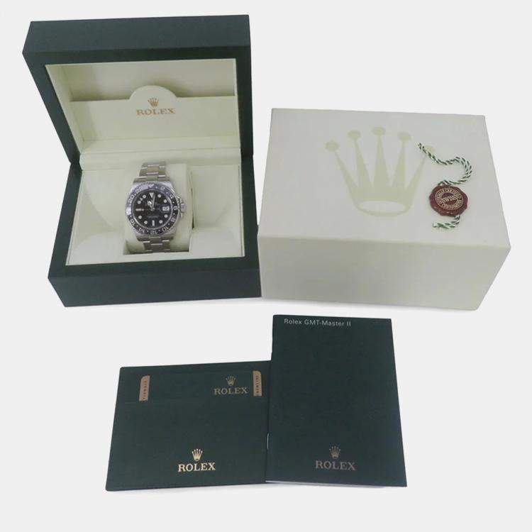Pre Owned Rolex GMT-Master II 116710LN Automatic Black Stainless Steel Men's Wristwatch 40 mm