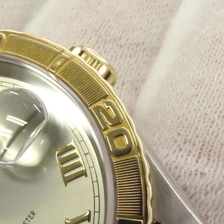 مملوكة مسبقًا Rolex Datejust 16263 Automatic Grey 18k Yellow Gold Stainless Steel Men's Wristwatch 36 mm