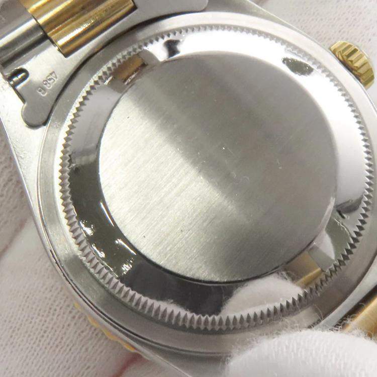 مملوكة مسبقًا Rolex Datejust 16263 Automatic Grey 18k Yellow Gold Stainless Steel Men's Wristwatch 36 mm